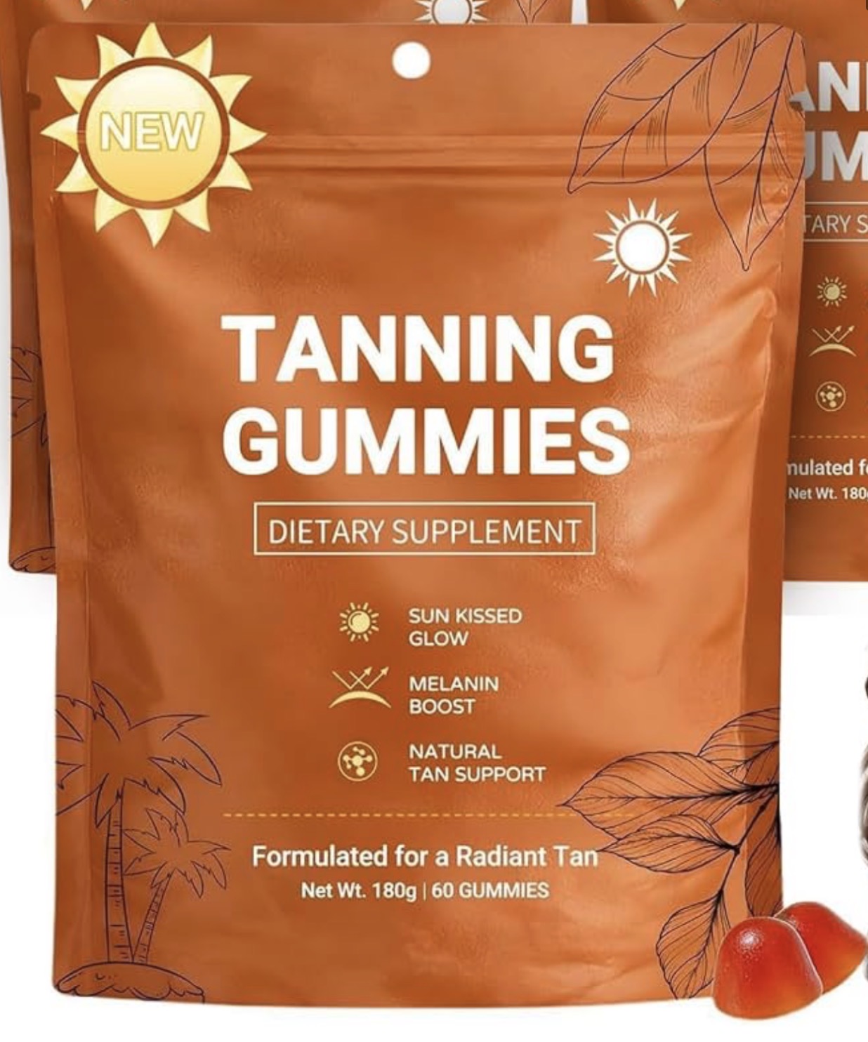 TANNING GUMMIES 60 PCS
